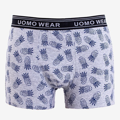 Caleçon homme gris à ananas - Sous-vêtements