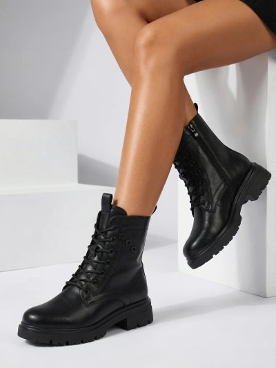 Bottines à lacets pour femmes en cuir écologique Nometa