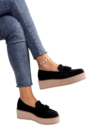 Mocassins pour femmes Royalfashion sur un talon compensé Ogalda