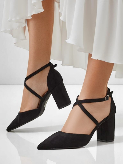 Escarpins en éco‑suède pour femme Royalfashion avec lanières Kanastru