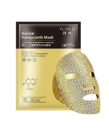 Masque en feuille dorée avec structure en nid d'abeille 28g