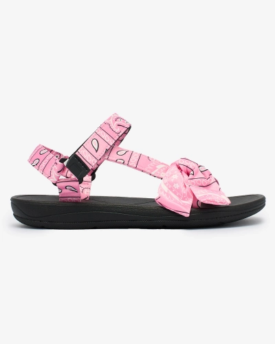 Royalfashion Sandales roses pour femme avec nœud Oyall