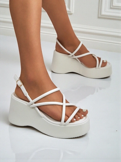 Royalfashion Sandales compensées pour femmes Skyline Straps