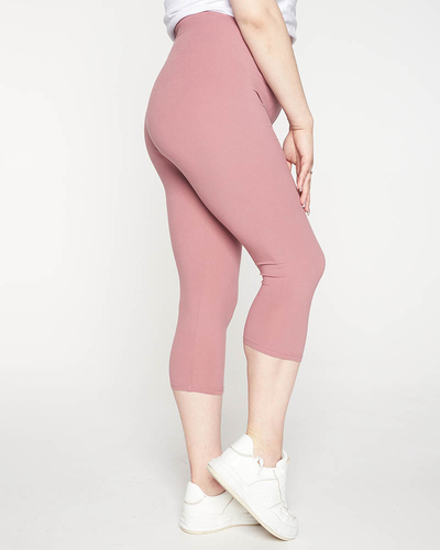 Legging femme 3/4 GRANDE TAILLE rose foncé - Vêtements