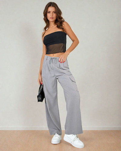 Royalfashion Pantalon large pour femme avec poches