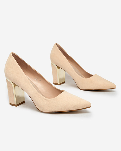 Royalfashion Beige Escarpins en cuir éco-daim pour femme Afrogosa