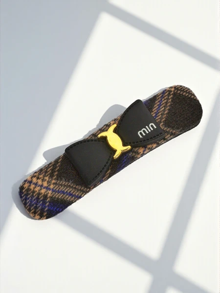 Royalfashion Barrette à cheveux à carreaux avec nœud