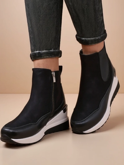 Royalfashion Bottines pour femmes sur un talon caché Zafico
