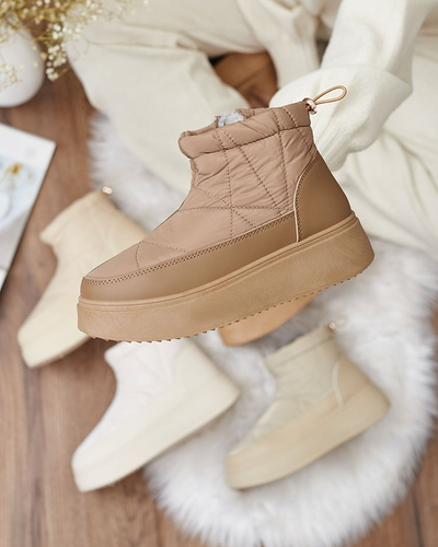 Royalfashion Bottes de neige à enfiler pour femme de couleur marron Armeda