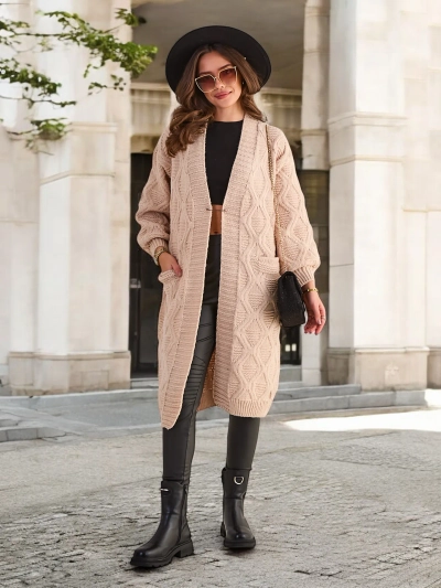 Royalfashion Poncho pull femme tricoté