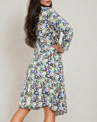 Royalfashion Robe midi à motifs pour femme