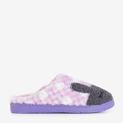 Chaussons violets pour femmes avec le lapin de Krystian - Footwear