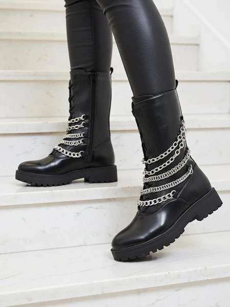 Royalfashion Bottes bagger pour femme en noir Goserre