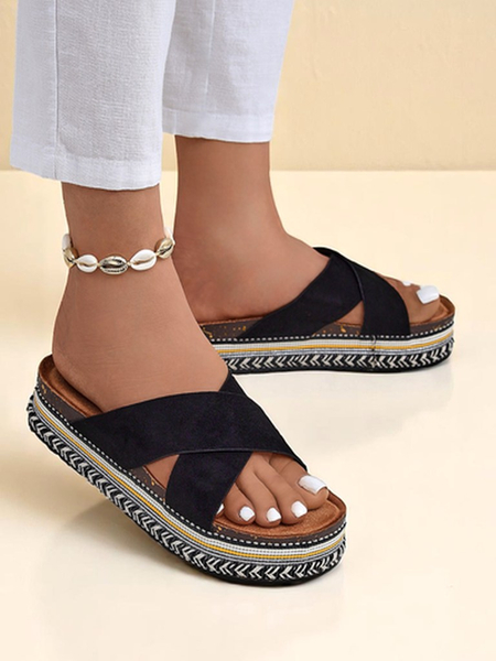 Royalfashion Claquettes plates pour femmes Solea Deco