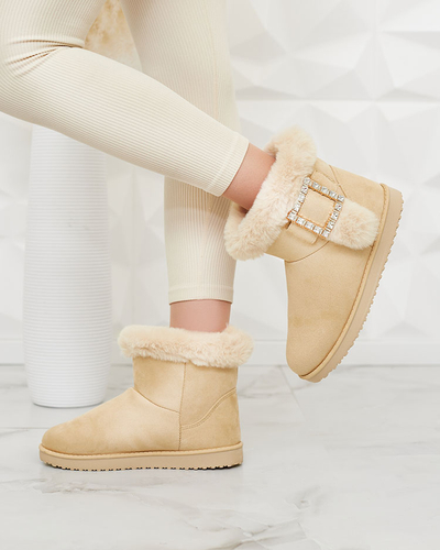 Royalfashion Bottes pour femmes a'la bottes de neige avec ornement Galaes