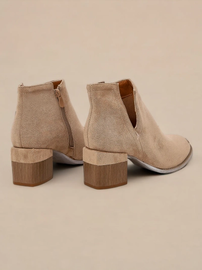 Bottes pour femmes marron clair avec découpes Geransa - Footwear