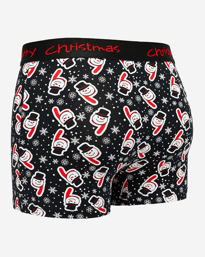 Royalfashion Boxer noir de Noël pour homme