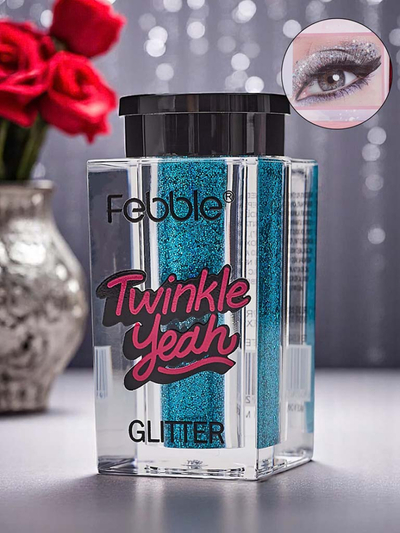 Étoile scintillante turquoise pour le visage et le corps