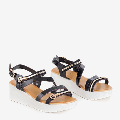 Noir Sandales Ranita à talon pour femmes - Chaussures