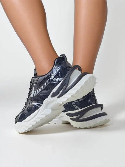 Royalfashion Baskets de sport pour femmes avec une semelle plus épaisse Annete