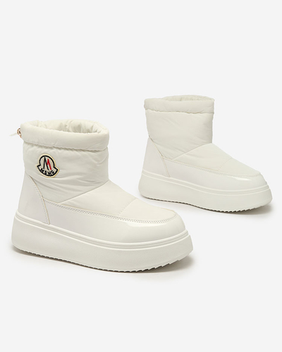Royalfashion Bottes de neige à enfiler pour femme en blanc Ademra
