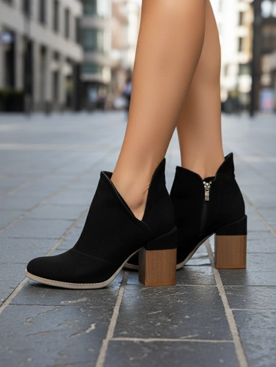 Bottines femme noires avec découpes Cintura - Chaussures