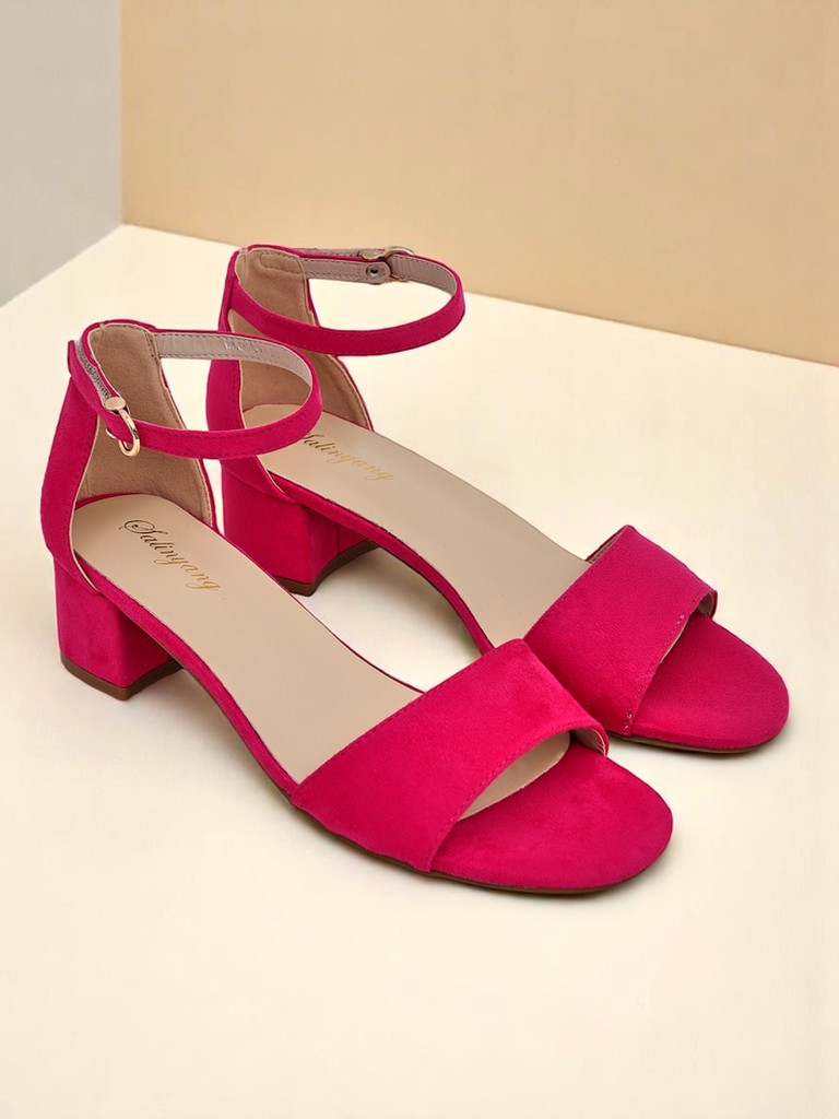 Royalfashion Sandales à talon bas pour femmes SoftHeels