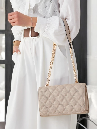 Royalfashion Petit sac à main pour femmes matelassé en éco-cuir
