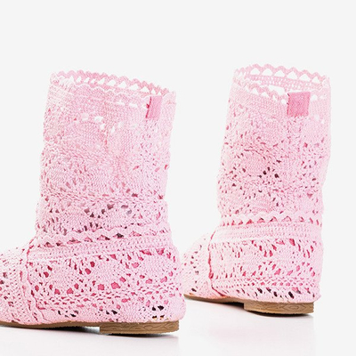 Chaussons bébé Abigale en dentelle rose - Footwear