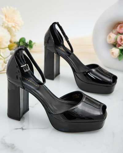 Royalfashion Sandales à tige laquée Lefeyoa pour femme