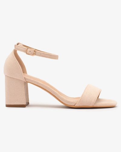 Royalfashion Beige Sandales à talon Kulcad pour femme