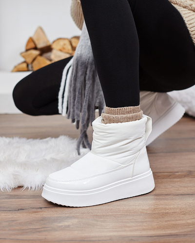 Royalfashion White Maderta bottes de neige à enfiler pour femme