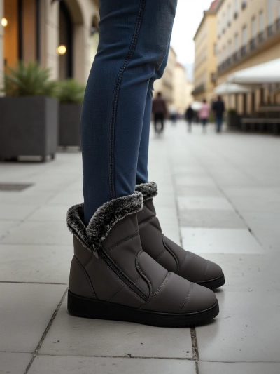Bottes d'hiver pour femmes Royalfashion ressemblant à des bottes de neige Baccinis