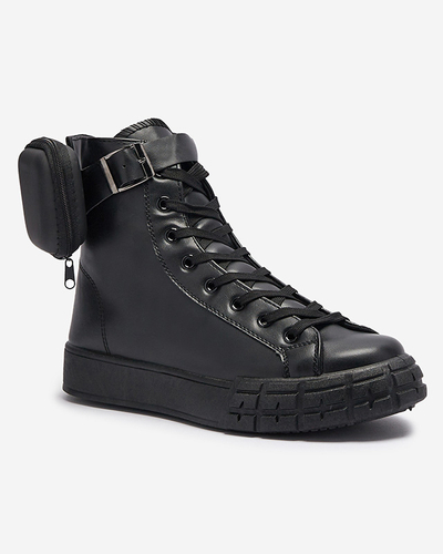 Chaussures de sport noires pour femmes avec pochette Efiffe- Footwear