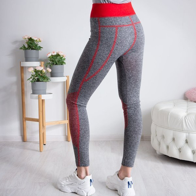 Guêtres grises avec inserts rouges - Pantalon 1