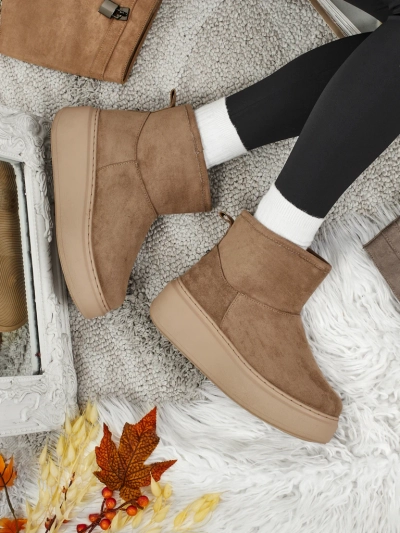 Bottes courtes de style bottes de neige pour femmes avec tige amovible Elizze