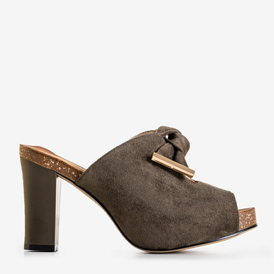 OUTLET Sandales vertes pour femmes sur le poteau Kustai - Footwear