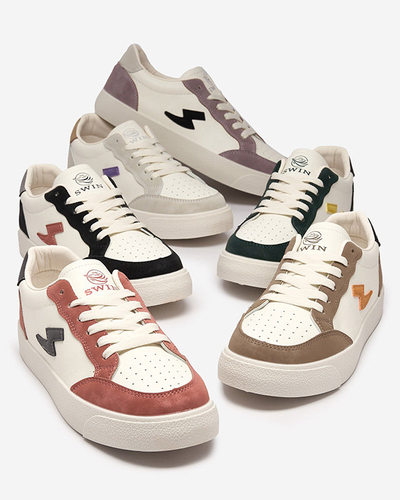 OUTLET Baskets de sport blanches et vertes pour femmes Rozzuci- Footwear