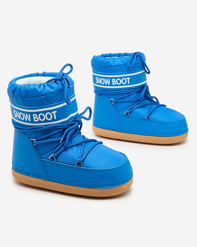 Royalfashion Bottes de neige bleues pour femme avec trépointe Soblesia