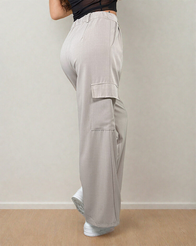 Royalfashion Pantalon large pour femme avec poches