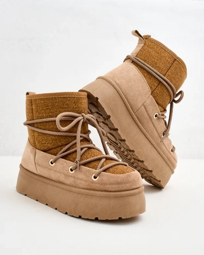 Royalfashion Bottes de neige Filori à lacets pour femmes