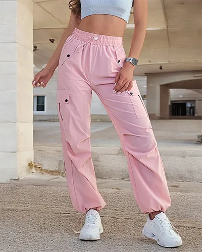 Royalfashion Pantalon de combat en tissu pour femme