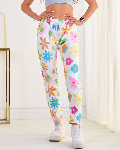 Royalfashion Pantalon femme en tissu floral