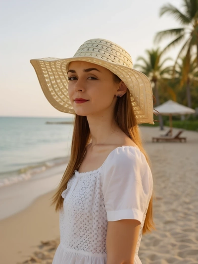 Royalfashion Chapeau de paille pour femme Convalia