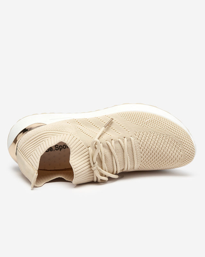 OUTLET Chaussures de sport femme en tissu beige Erina - Footwear