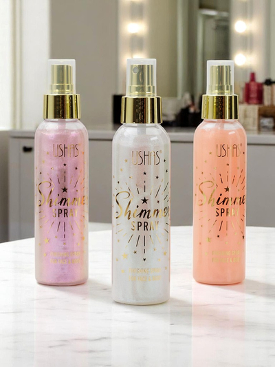 USHAS Spray d'été – Enlumineur liquide visage et corps Blanc