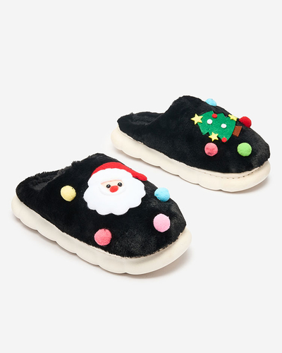 Royalfashion Chaussons de Noël pour femme en noir Fertemse