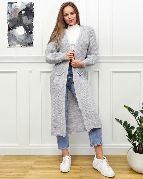 Royalfashion Pull couvre-lit femme gris