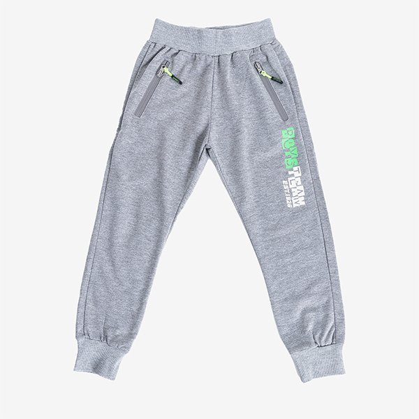 Pantalon de jogging gris garçon - Pantalons