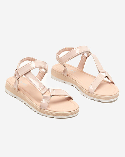 OUTLET Sandales plates femme beige Hereris - Footwear